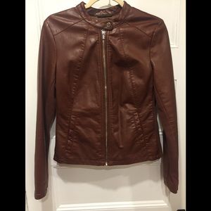 Express brown leather jacket